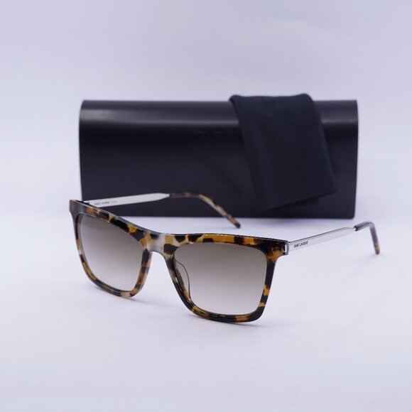 Saint Laurent SL511 004 Square Sunglasses - Havana/Brown Gradient - Picture 1 of 10